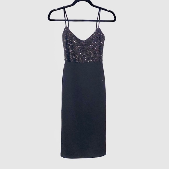 Asos sequin strappy midi dress in black - Picture 13 of 14